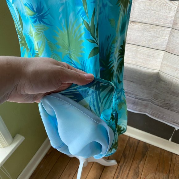 Lapis tropical plussize dress 2X layered - Picture 5 of 6